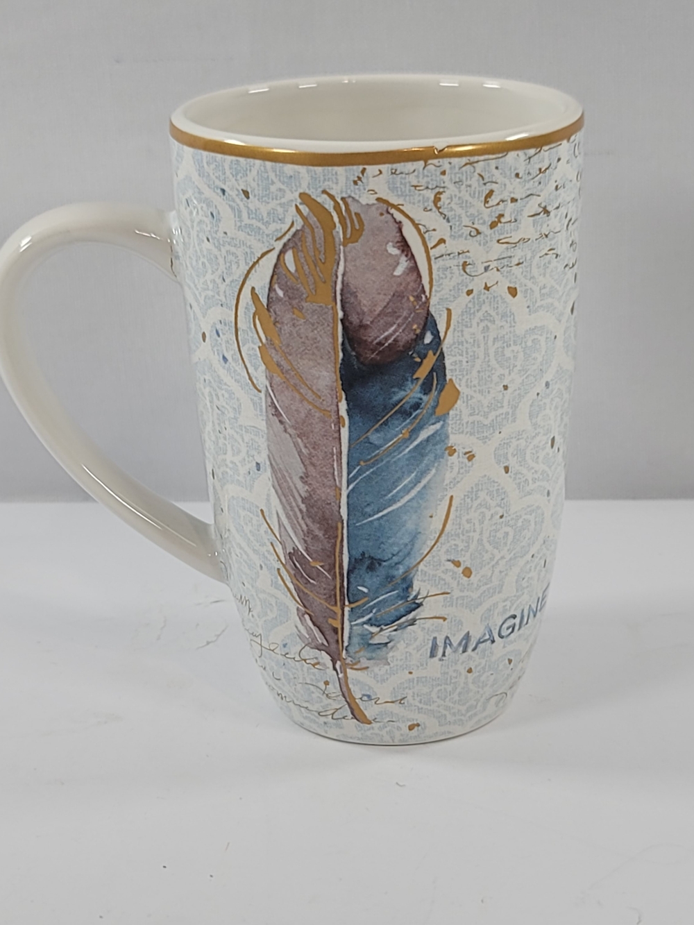 Certified International Feather Indigold Tall Coffee Mug